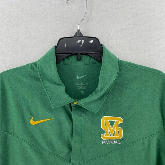 Nike Polo Shirt Men's Sz XL Green Sta. Mesa Football Collared Embroidered Logo - Picture 6 of 10